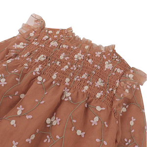 Платье с длинным рукавом Gingersnaps "Brumhilda Ackermann", коричневое с цветами